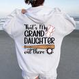 That's My Granddaughter Out There Softball Grandma Women Oversized Hoodie Back Print White