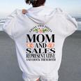 I Have Two Titles Mom And Sales Representative Mother's Day Women Oversized Hoodie Back Print White