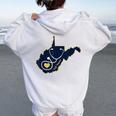 West Virginia Nurse And Medical Wv Women Oversized Hoodie Back Print White