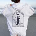They Didn't Burn Witches They Burned Women Women Oversized Hoodie Back Print White