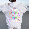 Youth I'm Taylor Doing Taylor Things Cute Girls Personalized Name Women Oversized Hoodie Back Print White