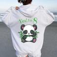Youth Panda 8Th Birthday T Girls Birthday Outfit Age 8 Women Oversized Hoodie Back Print White