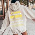 5 Things You Should Know About My Turtle Mom Grandma Women Oversized Hoodie Back Print Sand