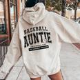 Baseball Auntie Matching Aunt Loud Proud Family Player Game Women Oversized Hoodie Back Print Sand