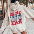 In My Baseball Sister Era Women Oversized Hoodie Back Print Sand