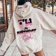 Im The Birthday Girl Mouse Family Matching Women Oversized Hoodie Back Print Sand