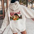 Blessed Mom Africa Black Woman Junenth Mother's Day Women Oversized Hoodie Back Print Sand