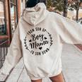 Boy Mama From Son Up To Sun Down Mother's Day Mom Women Oversized Hoodie Back Print Sand