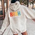Bruh Formerly Known As Mom Joke Saying Women Oversized Hoodie Back Print Sand