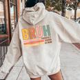 Bruh Formerly Known As Mom Mother's Day For Mom Women Oversized Hoodie Back Print Sand