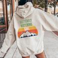 Butterfly Watching For Women Butterfly Watching Guy Women Oversized Hoodie Back Print Sand