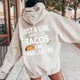 Cinco De Mayo Girls Loves Tacos And Margaritas Mexican Women Oversized Hoodie Back Print Sand