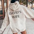 David's Wife Women Oversized Hoodie Back Print Sand