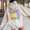 Delivering The Cutest Bunnies Labor & Delivery Nurse Easter Women Oversized Hoodie Back Print Sand