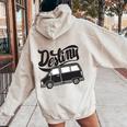 Destiny Minivan Van Dad Mom Parent Women Oversized Hoodie Back Print Sand