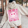 Eleven Is A Vibe Birthday 11 Year Old Girls 11Th Birthday Women Oversized Hoodie Back Print Sand
