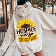 End Of Life Care On Your Terms Hospice Nurse Women Oversized Hoodie Back Print Sand