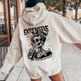 Expensive Difficult And Talks Back Mom Sarcastic Women Oversized Hoodie Back Print Sand