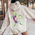 My Favorite People Call Me Nana Turtle Lover Mother's Day Women Oversized Hoodie Back Print Sand