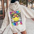 Field Day Pre K Retro Student Teacher Last Day Of School Women Oversized Hoodie Back Print Sand