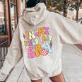 In My Field Trip Era Retro Groovy Teacher Field Day 2024 Women Oversized Hoodie Back Print Sand