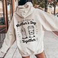 Our First Together Matching Retro Vintage Women Oversized Hoodie Back Print Sand