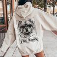 The Chow Chow Boss Mom Dad Dog Lover Women Oversized Hoodie Back Print Sand