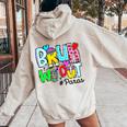 Last Day Of School Bruh We Out Para Heart Women Women Oversized Hoodie Back Print Sand