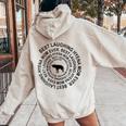 Laughing Hyena Mom Spiral For Girls Mother's Day Women Oversized Hoodie Back Print Sand