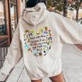 And Into The Garden I Go To Lose My Mind And Find My Soul Women Oversized Hoodie Back Print Sand