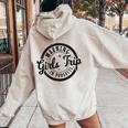 Girls Trip 2023 Warning Vacation Outfit Matching Group Women Oversized Hoodie Back Print Sand