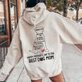 Happy Mother's Day To The Best Dog Mom Dog Lover Women Oversized Hoodie Back Print Sand