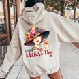 Happy Mother's Day Cute Floral Mom Mommy Grandma Womens Women Oversized Hoodie Back Print Sand