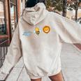 Hose Bee Lion White Women Oversized Hoodie Back Print Sand