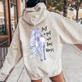 Just A Girl Who Loves Horses Horse Horseback Riding Women Oversized Hoodie Back Print Sand