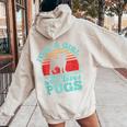 Just A Girl Who Loves Pugs Retro Vintage Style Women Women Oversized Hoodie Back Print Sand