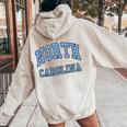 Kid North Carolina State Of Nc Classic Women Oversized Hoodie Back Print Sand