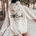 Be Kind Be Kind Of A Bitch Women Oversized Hoodie Back Print Sand