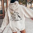 Be Kind To Every Kind Pig Women Oversized Hoodie Back Print Sand