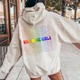 Kiss More Girls Gay Lesbian Pride Lgbt Lovers Feminist Women Oversized Hoodie Back Print Sand