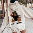 Mastered It Black Girl Magic Graduate Blm Melanin Senior Women Oversized Hoodie Back Print Sand