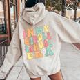 In My Middle School Era Groovy First Day Of Junior Teacher Women Oversized Hoodie Back Print Sand