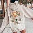 Mom And Dad Birthday Girl Cow Family Party Decorations Women Oversized Hoodie Back Print Sand
