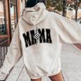 Racing Mom Race Mom Racer Race Checkered Mama Women Oversized Hoodie Back Print Sand