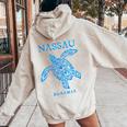 Nassau Bahamas Sea Turtle Boys Girls Toddler Souvenir Women Oversized Hoodie Back Print Sand