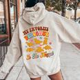 Nugget My Favorite Dinosaur Is The Nugget Chicken Lover Women Oversized Hoodie Back Print Sand