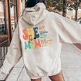 She Is Mom Christian Bible Verse Religious Mother's Day Women Oversized Hoodie Back Print Sand