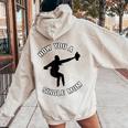 Now You A Single Mom Mother Day Women Oversized Hoodie Back Print Sand