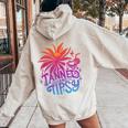 Tanned And Tipsy Beach Summer Vacation Tie Dye Women Women Oversized Hoodie Back Print Sand