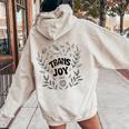 Transgender Pride Joy Floral Trans Pride Month Women Oversized Hoodie Back Print Sand